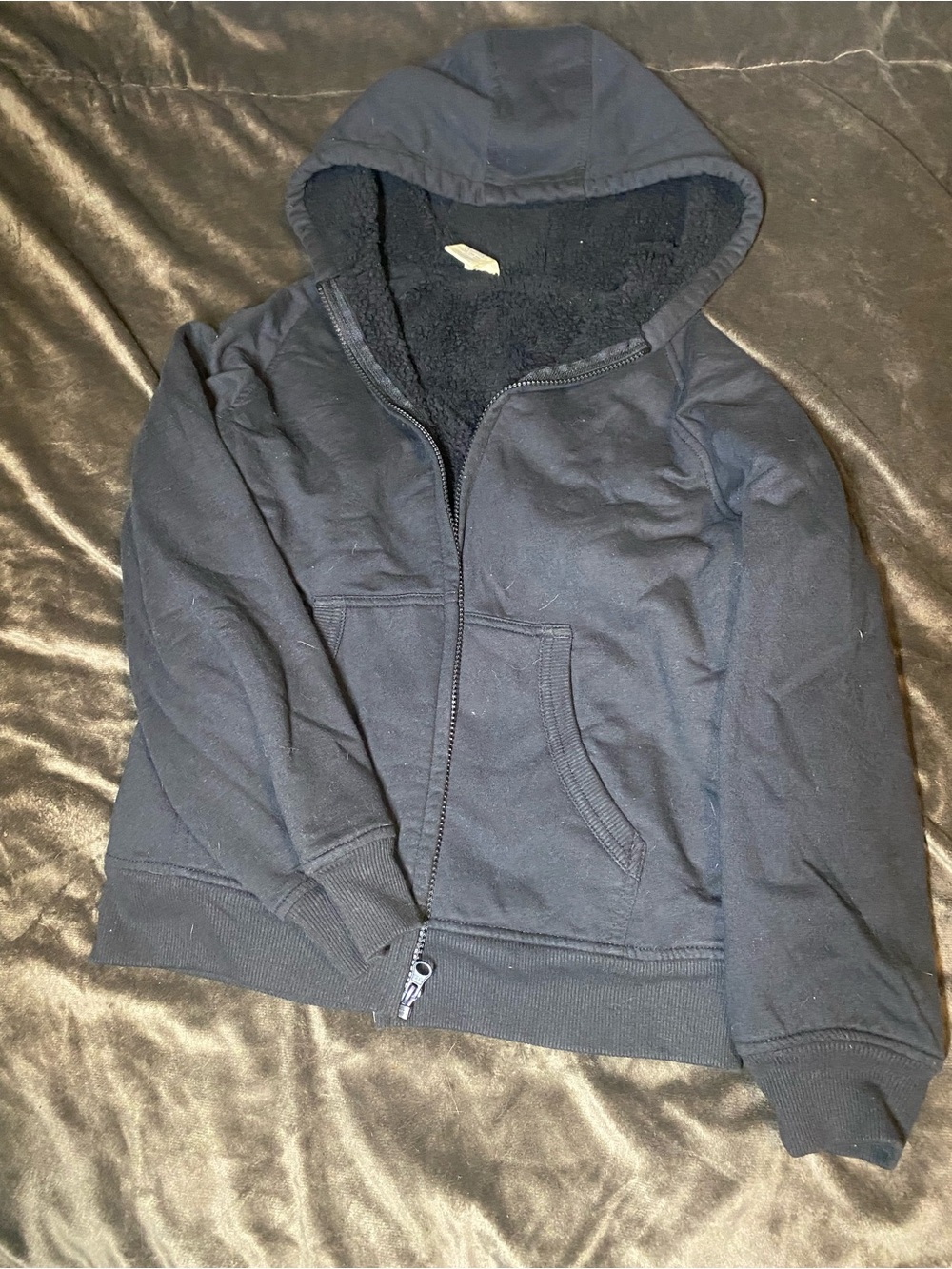 Faded Glory Men's Navy Zip-Up Hooded Sweater